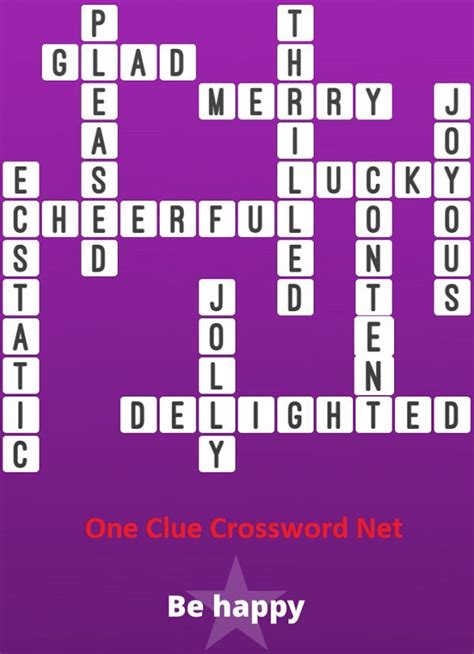 happy crossword clue